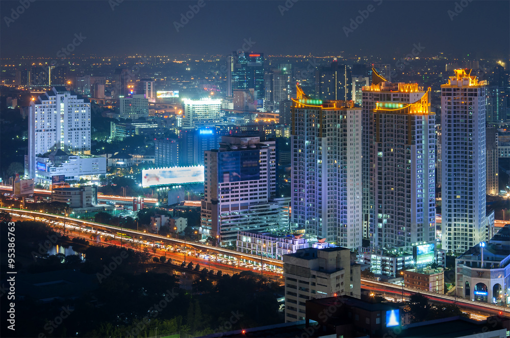 Beautiful night cityscape of Bangkok, Thailand Beautiful night cityscape of Bangkok, Thailand