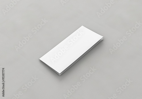 Broschüre Folder weiss DIN Lang offen Vorlage