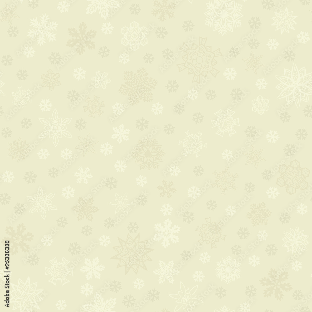 Seamless light winter background with snowflakes Seamless light winter background with snowflakes