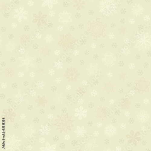 Seamless light winter background with snowflakes