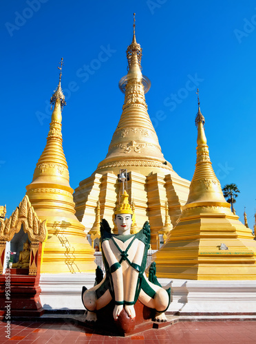 Golden Pagoda in Myawaddy, Karen State, Myanmar photo