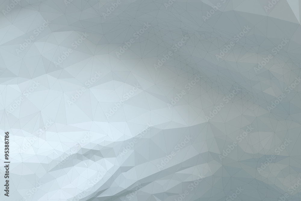 White grayish abstract polygonal surface - horizontal background