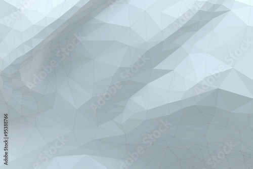 White grayish abstract polygonal surface - horizontal background