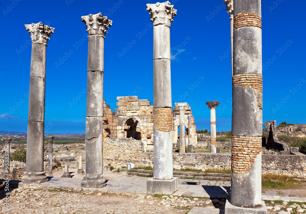 Roman ruins in Volubilis, Meknes Tafilalet, Morocco