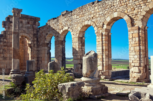 Roman ruins in Volubilis, Meknes Tafilalet, Morocco