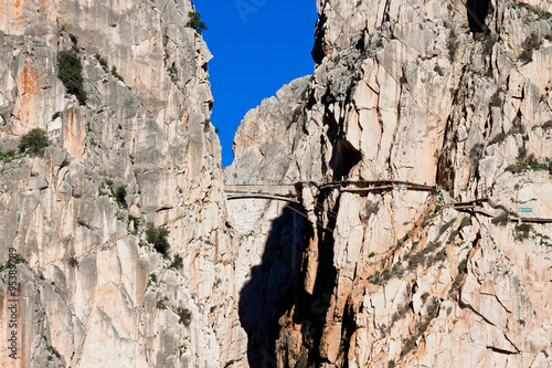 Royal Trail (El Caminito del Rey) in gorge Chorro, Malaga provin photo