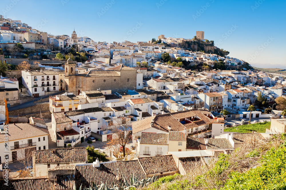 view of old andalusian town. Alcaudete, Spain