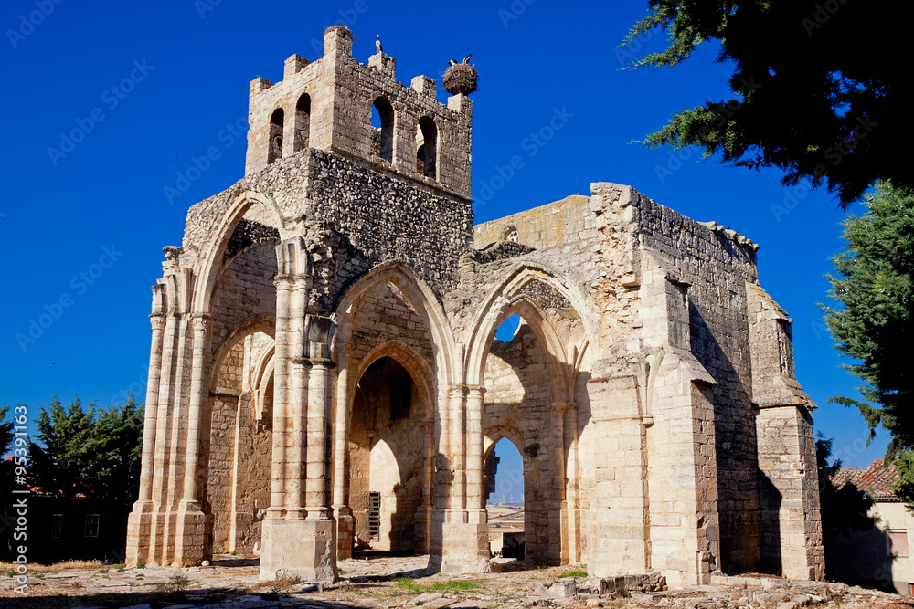 Ruins of Church of Santa Eulalia in Palenzuela. Province of Pale