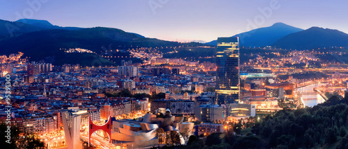 View of city Bilbao, Spain photo