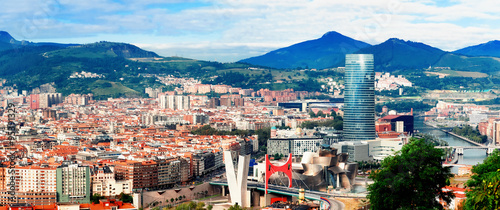 View of city Bilbao, Spain photo