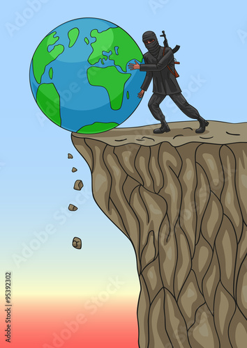 Man destroying world