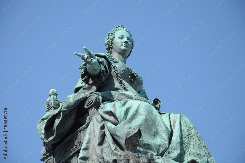 Fragment of Maria-Theresa monument in the Plaza Maria Theresa in Vienna 2