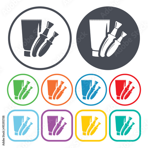 Vector illustration of  brush icon