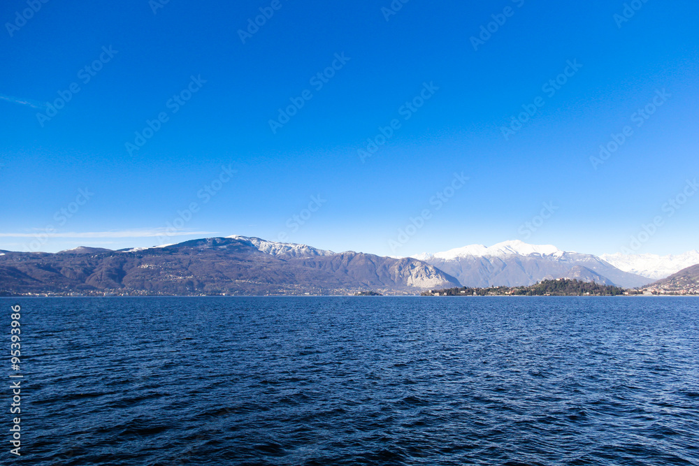 Lake with mountains