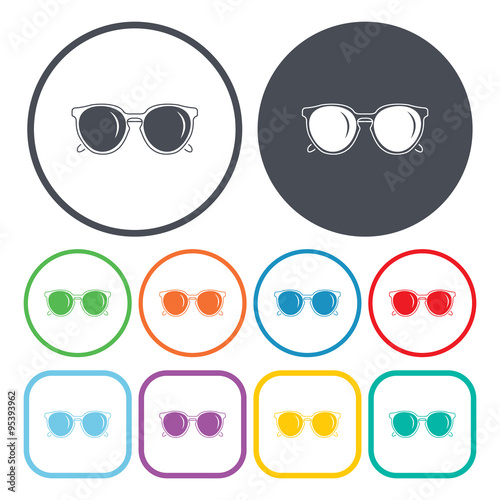 Vector illustration of glasses icon