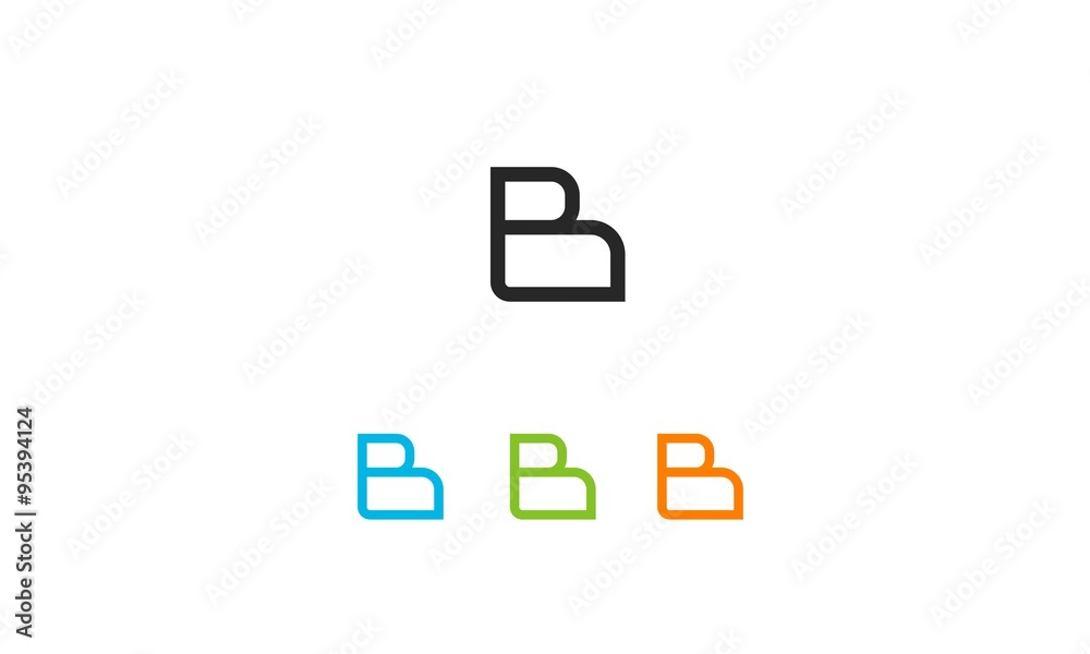 letter b logo full color abstract letter b logo full color abstract