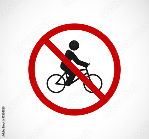 bicycle person forbidden sign