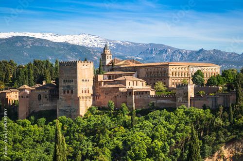 View of the famous Alhambra, Granada, Spain. photo