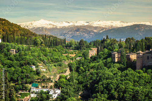 View of the famous Alhambra, Granada, Spain.