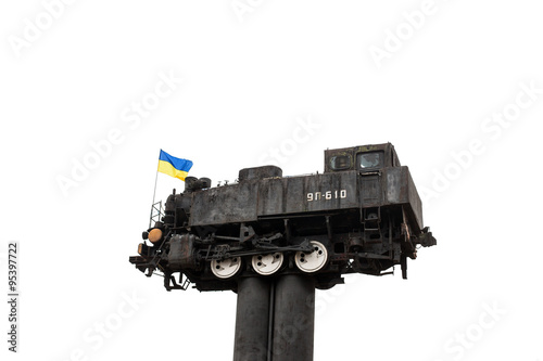 monument locomotive in Shepetovka photo