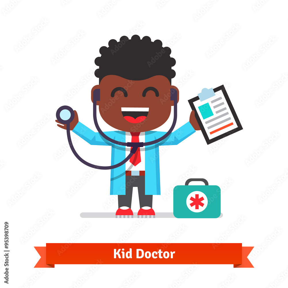 Little boy playing doctor with a stethoscope Little boy playing doctor with a stethoscope