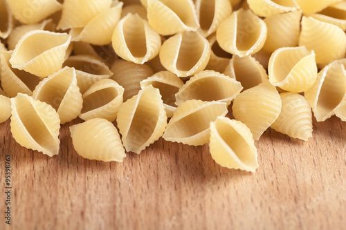 raw the pasta closeup