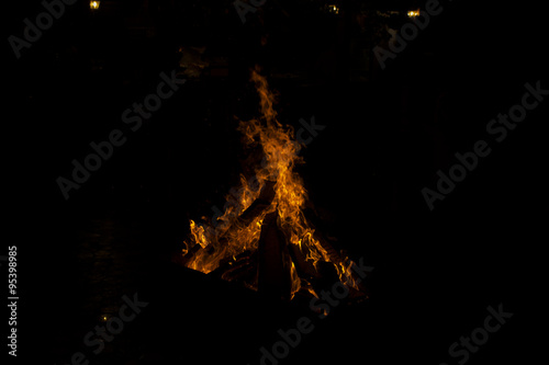 Canvas Print Camp fire