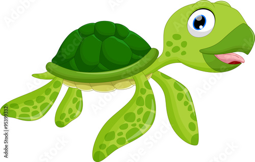 Cute sea turtle cartoon