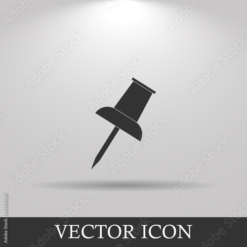Vector push pin icon