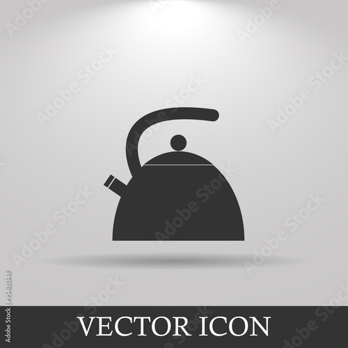 Kettle. Flat design style.