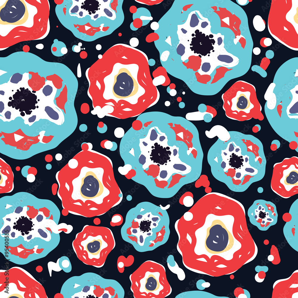 Flowers seamless pattern Flowers seamless pattern