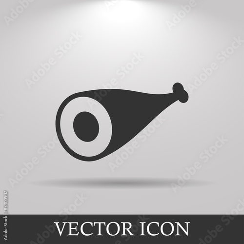 Meat icon. Flat design style.