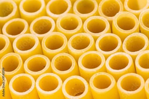 Ditalini pasta close up shot