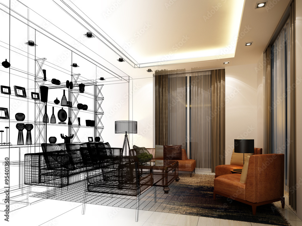 sketch design of interior living sketch design of interior living