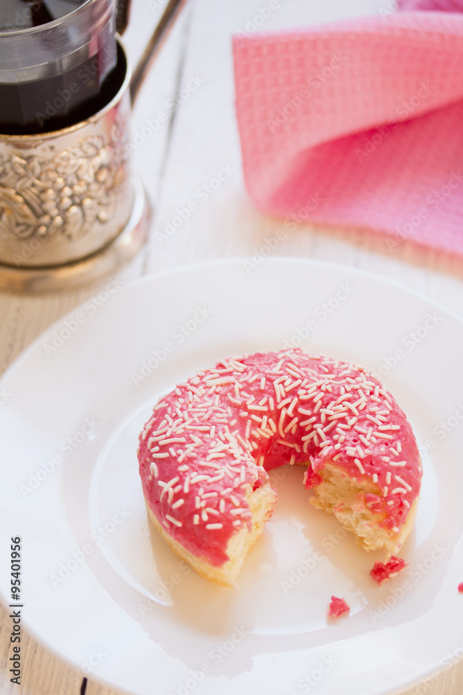 glazed yeast-raised ring doughnut glazed yeast-raised ring doughnut