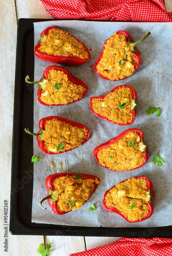 Peppers Stuffed with Couscous