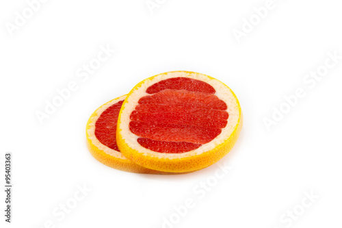 Grapefruit sliced and stacked