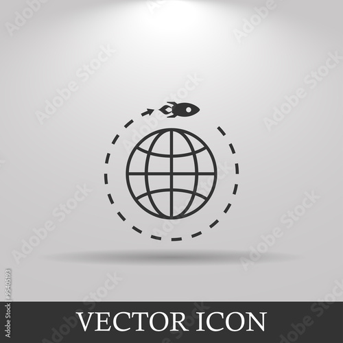 Vector sign. Rocket.