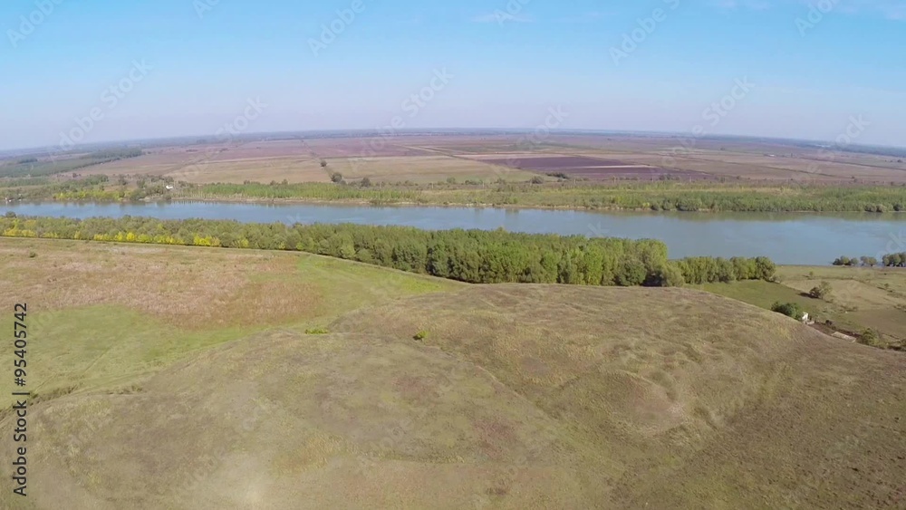 Uncovered ruins of a roman castrum along the Danube floodplain,aerial view. Castra Salsovia. Uncovered ruins of a roman castrum along the Danube floodplain,aerial view. Castra Salsovia.