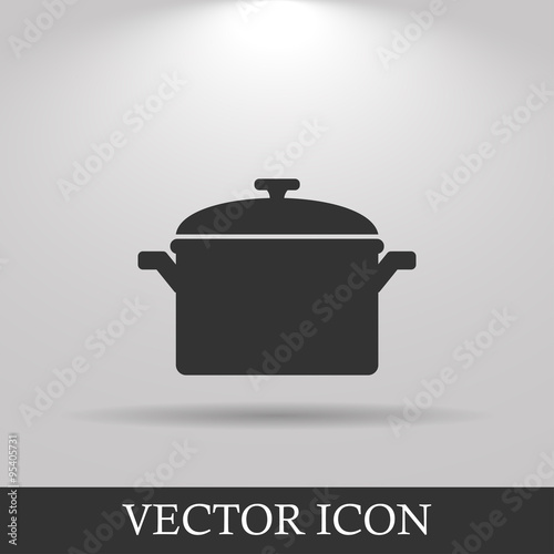 Saucepan icon. Vector illustration.