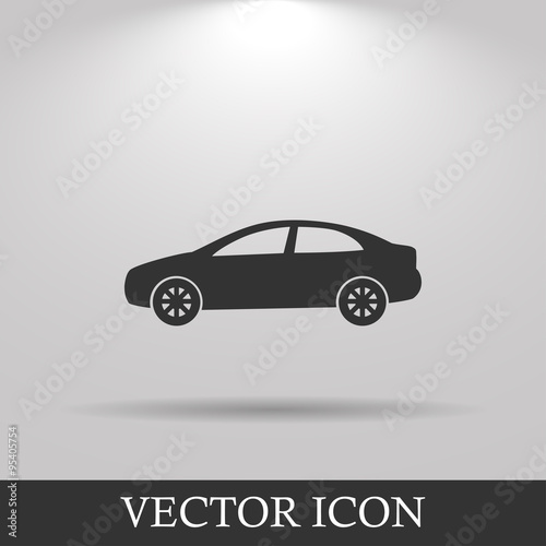 Car icon. Flat design style