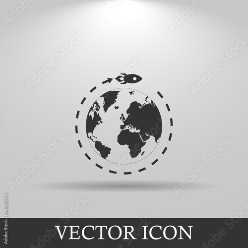 Vector sign. Rocket.