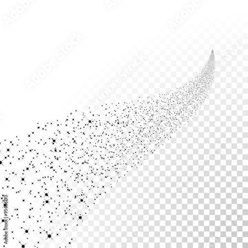 Falling sparkling stars trail, light effect.