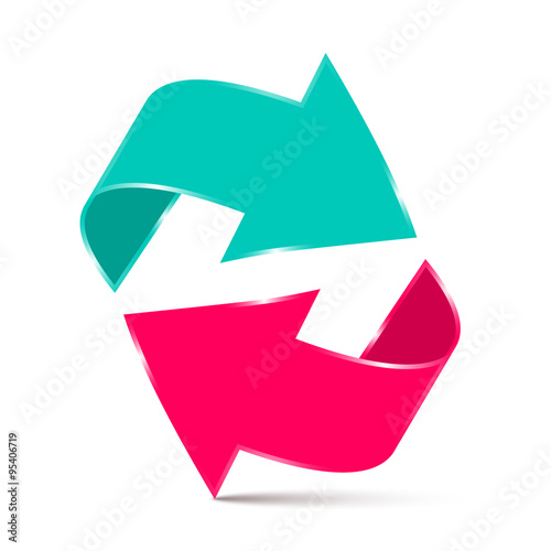 Double Arrow - 3D Vector Illustration