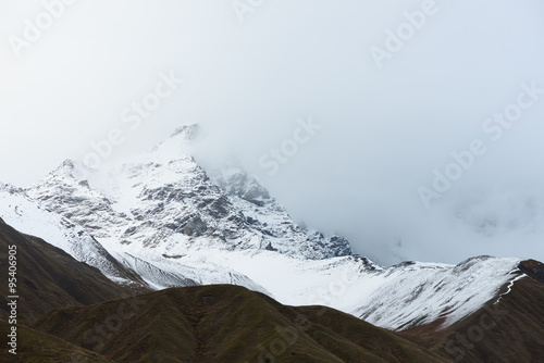 Mountains after snowfall