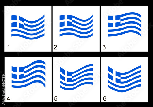 Animation Greek flag