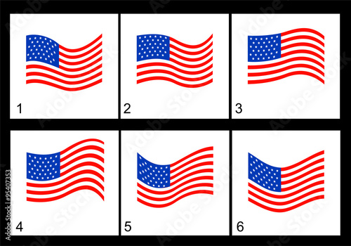 Animation of the American flag