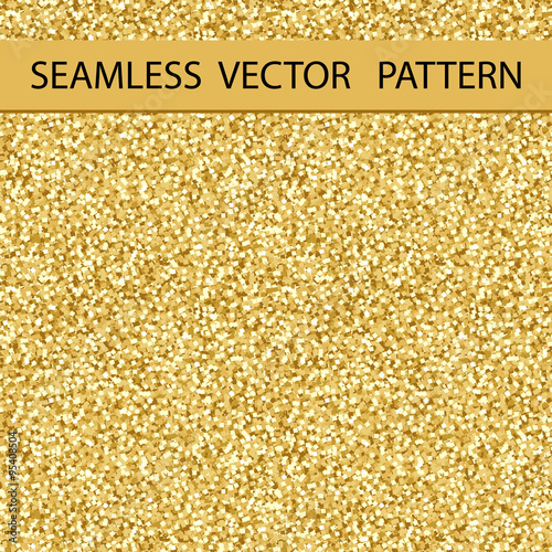 Seamless Glitter Pattern. Golden Gloss. Background, Texture. Vec