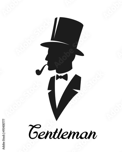 Gentlemen silhouette logo