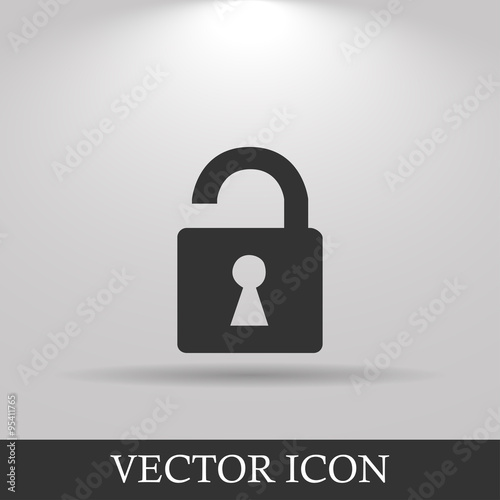lock icon  Flat design style